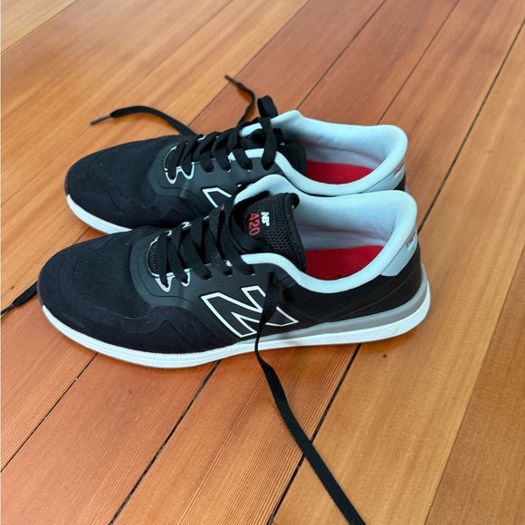 New Balance Other - New Balance 420 Black and White with Red Accent Sneakers Classic Sporty Design